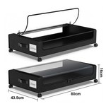 TopikaHome Underbed Storage with Wheels, Clear Lid & Labels, 2Pack