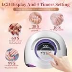 Topika UV Nail Lamp 300W LED Nail Dryer 72 Beads Fast Cure