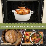 TopikaHome -Cast Iron Dutch Oven Pot Set with Skillet Lid, for Bread Baking