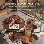 Topika - Clover Nesting Coffee Table Set Modern Lounge Tables 2 Finish