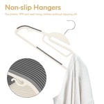 Topika - Plastic Hangers For Clothes, Non-Slip Adult Hangers 30/50 Pack