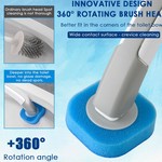 Topika Disposable Toilet Brush & Holder Set with 16 Refills , No Mess