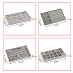 Topika Jewellery Organizer, Velvet Jewelry Tray with Storage for Drawer