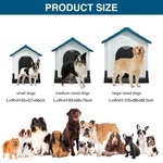 Topika Dog House with Window, Waterproof Pet Shelter, Raised Pet House