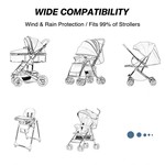 Topika - Baby Stroller Rain Cover Universal Waterproof Windproof Dustproof