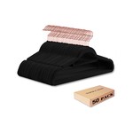 TopikaHome Velvet Non-Slip Heavy Duty Hangers, Metal Hooks