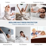 Topika - Mattress Protector Waterproof, Deep Pocket Soft & Noiseless Cover