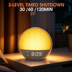 Topika Sunrise Alarm Clock with White Noise, Wake Up Light Speaker