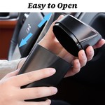 TopikaAuto Car Trash Bin with Lid 2 Pack, Car Garbage Can Storage Device