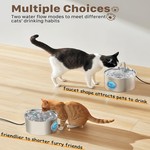 Topika 3.2L Stainless Steel Cat Fountain, Quiet Pet Water Dispenser, TY10