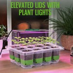 Topika - 4 pack Seed Starter Tray Kit Seed Starting Trays With Grow Light