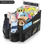 Topika - Car Back Seat Organizer, Seat Storage for Children, 2 Cup Holders