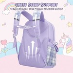 Topika Girls Backpack Cute Lightweight School Bag with Accessories