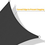 Topika Rectangle Shaded Net Shade Covering Black Sun Shade Sail for Garden
