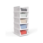 Topika Closet Organisers & Storage Foldable Basket With Slide-Out Design