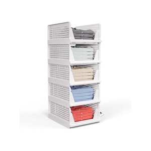 Topika Closet Organisers & Storage Foldable Basket With Slide-Out Design