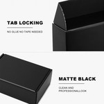 Topika - 25pcs Black packing Boxes, Corrugated Cardboard Mail Box, Gift Box