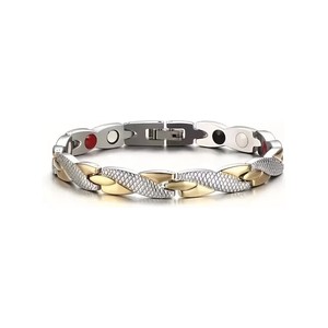 Magnetic Therapy Wellness Healing Stainless Steel Bracelet - FDJB1
