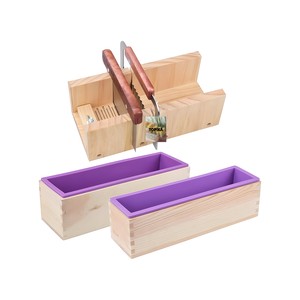 Topika - 7 In 1 Soap Box Kit, Silicone Wooden Soap Molds, Soap Loaf Mould