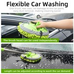 Topika Car Wash Brush Kit with Long Handle, Chenille Mitt, Mop & Extra Head