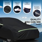 TopikaAuto 10-Layer Car Cover Waterproof All Weather SUV Hatchback Sedan