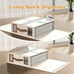 Topika Home-Foldable Sheet Organizers for Bedding, 4pcs Linen Storage Cubes