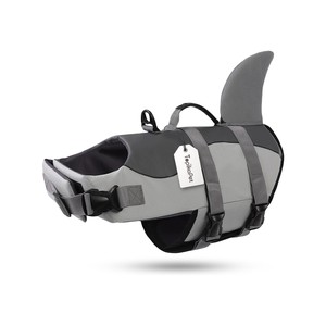 Topika Shark Dog Life Safety Vest , Pet Life Jacket Harness for Swimming