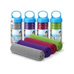 Topika - Cooling Towel Ice Towel, 4 Pcs Cold Towels With Travel Case