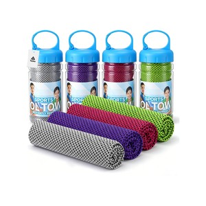 Topika - Cooling Towel Ice Towel, 4 Pcs Cold Towels With Travel Case