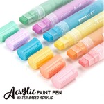 ZEYAR - 15mm Jumbo Acrylic Paint Markers, 6 Pastel Colours, Water-Based