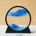 Topika 3D Sand Art Liquid Motion Round Glass Desk Decor, Dynamic Ornaments