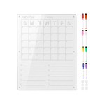 Topika - Acrylic Magnetic Fridge Calendar With 8 Colour Markers