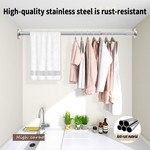 Topika-High-quality stainless steel curtain rod and shower rod, retractable