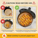 Topika Round Air Fryer Liners Disposable Airfryer Liner for Baking 200Pcs
