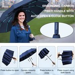 Topika Windproof Travel Umbrella Automatic Folding Windproof & UV-Resistant