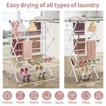 Topika 3-Tier Compact Steel Clothes Drying Rack, Expandable & Collapsible