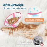 Topika Cat Cone Collar Soft, Recovery Collar for Kitten After Surgery, Pink
