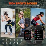 Topika Bluetooth Calling Smartwatch,IP67,120 Sports Modes,Sleep Track