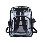 Topika - Clear Heavy Duty PVC Backpack with Reinforced Straps, Multi-Pocket