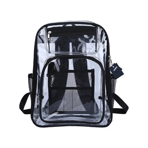 Topika - Clear Heavy Duty PVC Backpack with Reinforced Straps, Multi-Pocket