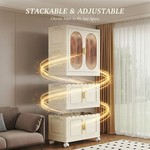 Topika Foldable Closet with Wheels, Portable Clothes Organizer for Kids