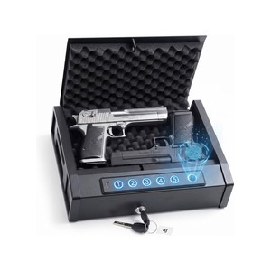 Topika - Electronic Gun Safe For Handgun, Biometric Pistol Lock Box