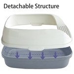 TopikaPet - Spacious & Comfortable Blue Litter Box for Small/Medium Cats