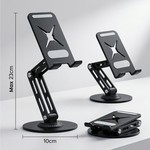 Topika Foldable Phone Stand, Flexible Adjustable Arms, Non-slip Pads