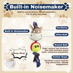 Topika Stuffed Dog Plush, Dog Squeaky Toy, Soft Squeaky Dog Toys 3-Piece