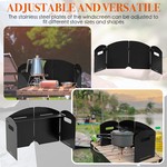 Topika Burner Gas Stove Wind Shield, Portable Folding Wind Deflector