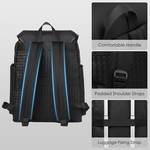 Topika 15.6" Laptop Backpack Water-Resistant Rolltop Travel Bag - Black