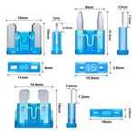 TopikaAuto - 300Pcs Car Blade Fuses Kit 2-40A, Mini, Standard & Micro Blade