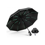 Topika - Reverse Folding Carabiner UV Umbrella, Reflective, Windproof