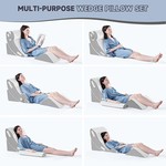 Topika - Bed Wedge Pillow Set for Adults Sleep Apnea & Post Surgery